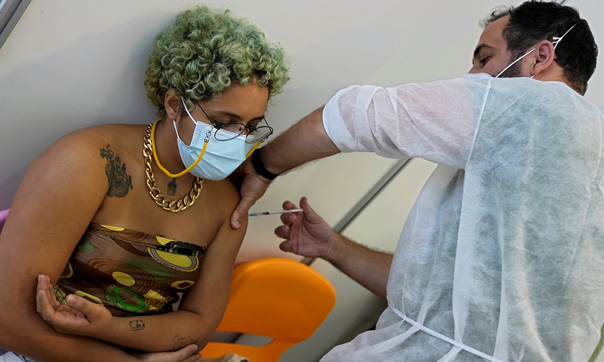 Uso de barbijos en Brasil.