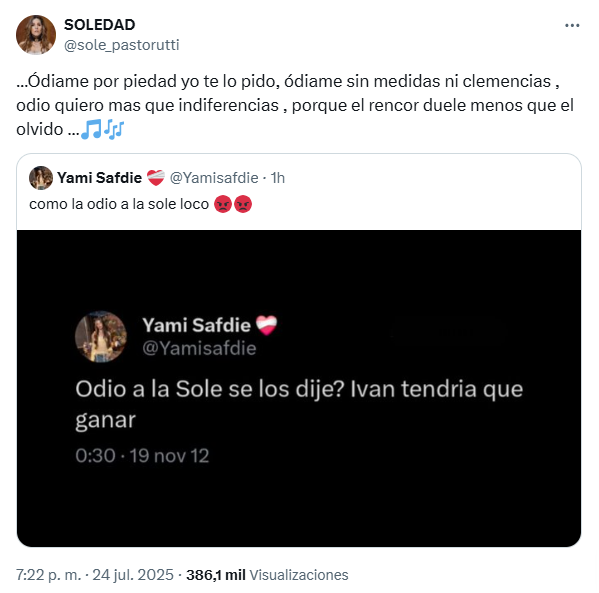 Soledad Pastorutti no se quedó callada y le respondió a Yamie Safdie