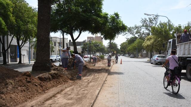 Avanza la ciclovía por Bv. Irigoyen