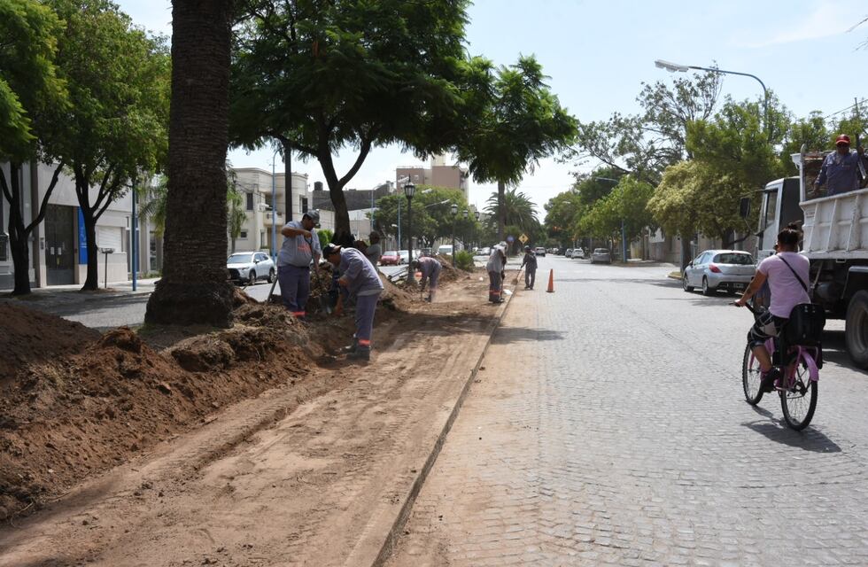 Avanza la ciclovía del bulevar Yrigoyen