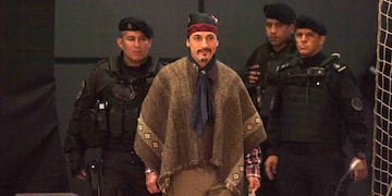 Jones Huala en el juicio por la extradición a Chile.