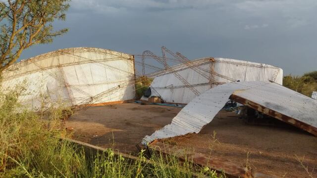 Destrozos en San Francisco del Chañar, en Córdoba, tras el temporal.