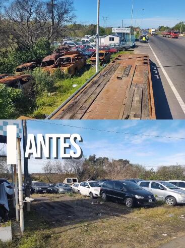 Sacaron más de 170 vehículos abandonados en Brazo Largo