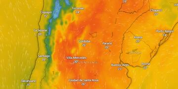 La ola de calor en Argentina.