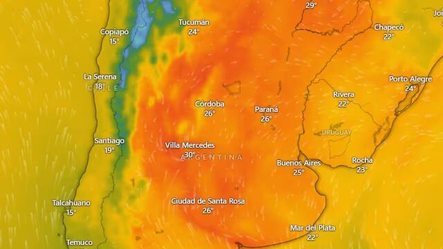 La ola de calor en Argentina.