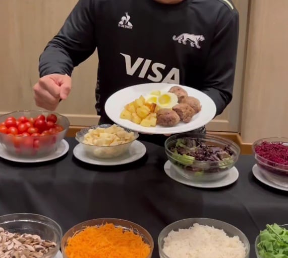 Proteínas e hidratos de carbono en la dieta de Los Pumas.