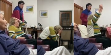 El emocionante festejo de una abuela cordobesa.