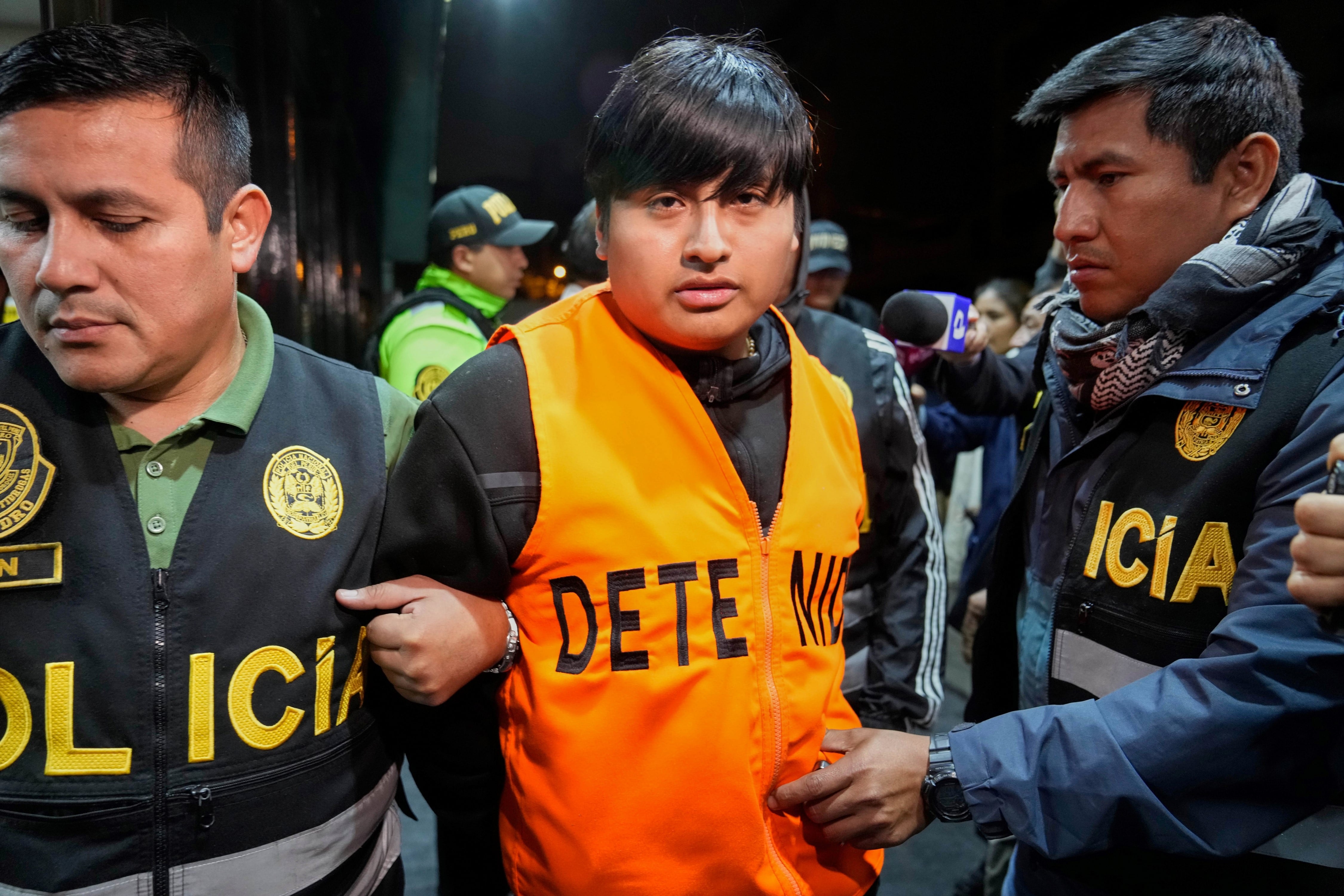Tony Janzen Valverde Victoriano, alias "Pequeño J", detenido en Perú. (AP)