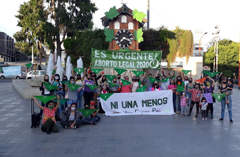 Mateada por la legalización del aborto en Carlos Paz