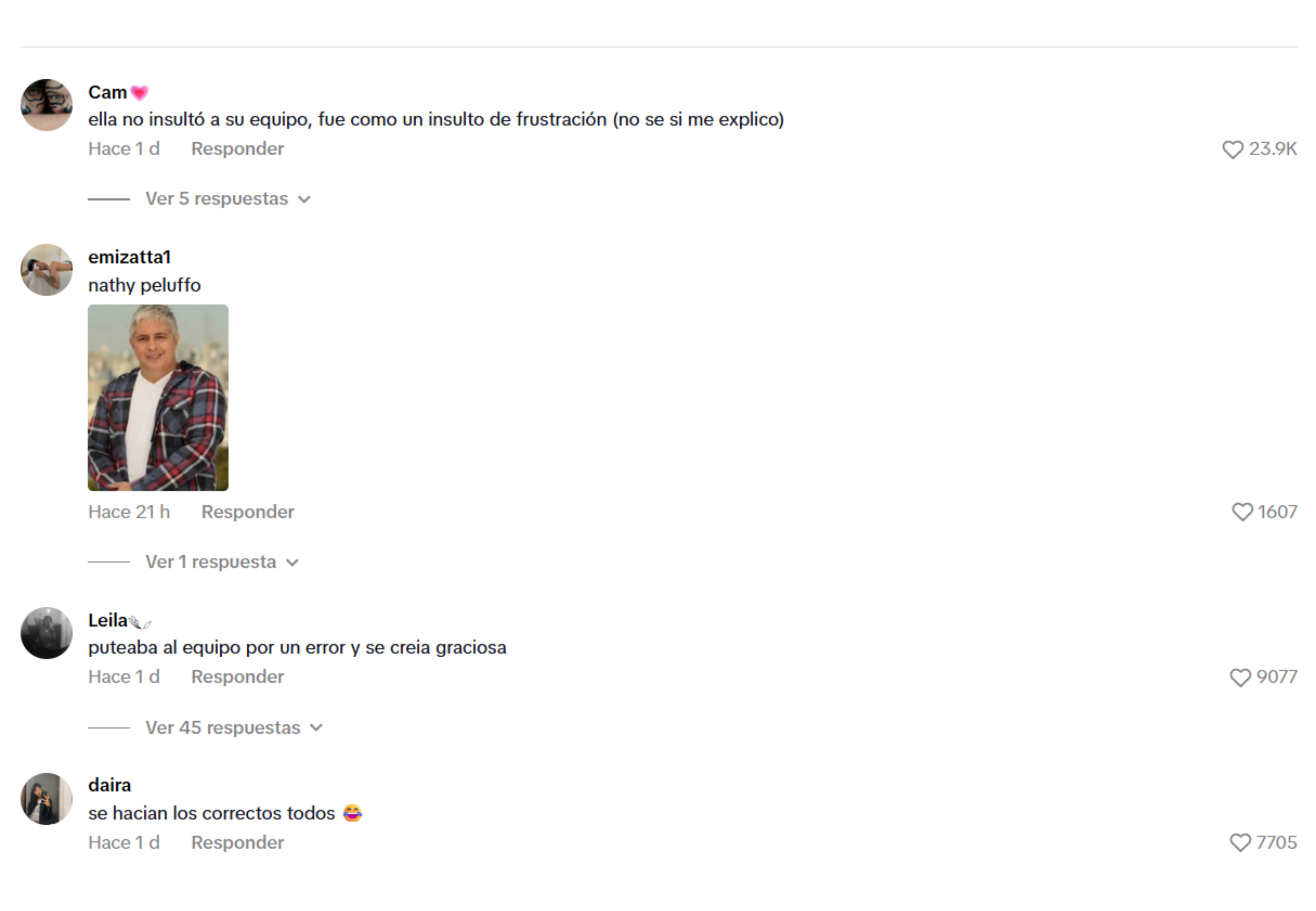 Las críticas a Emilia Mernes.