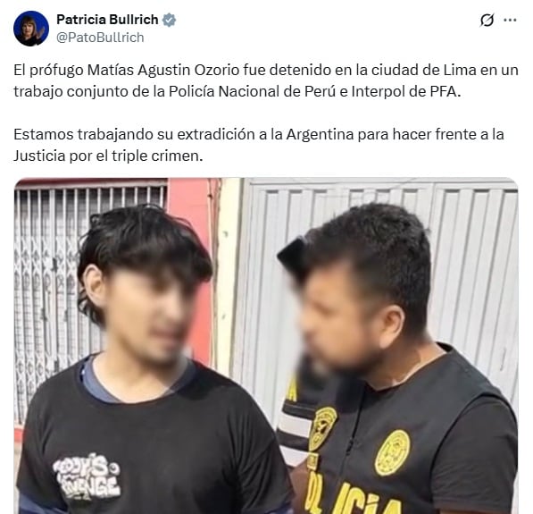 El post de Bullrich que "puso en riesgo" la investigación
