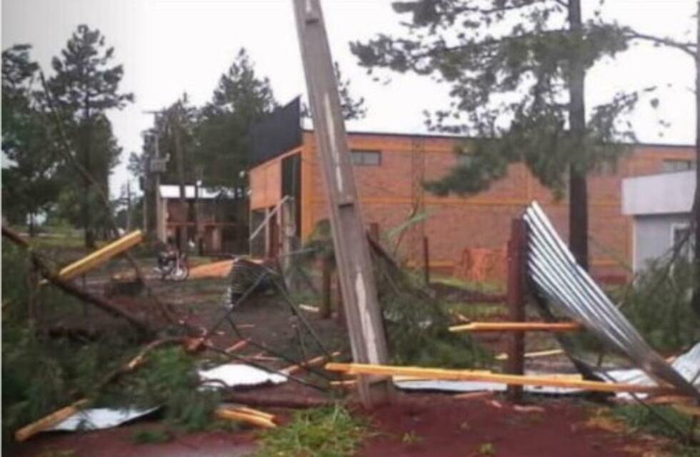 La Zona Centro de Misiones registró fuertes tormentas de viento y granizo