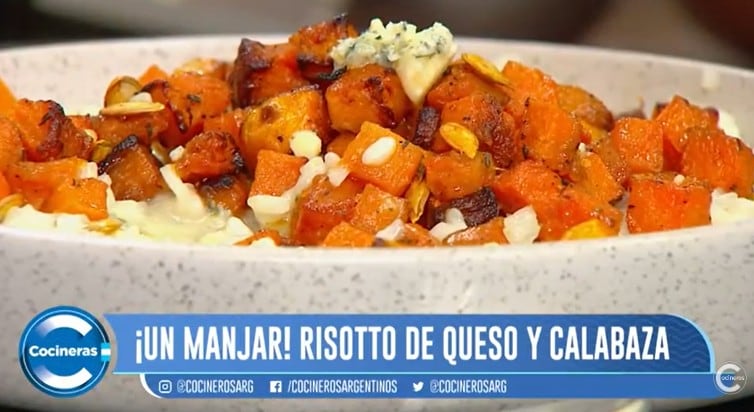 Cómo hacer un risotto de calabaza y queso azul: la receta de Ximena Sáenz, de Cocineros Argentinos para resolver la cena