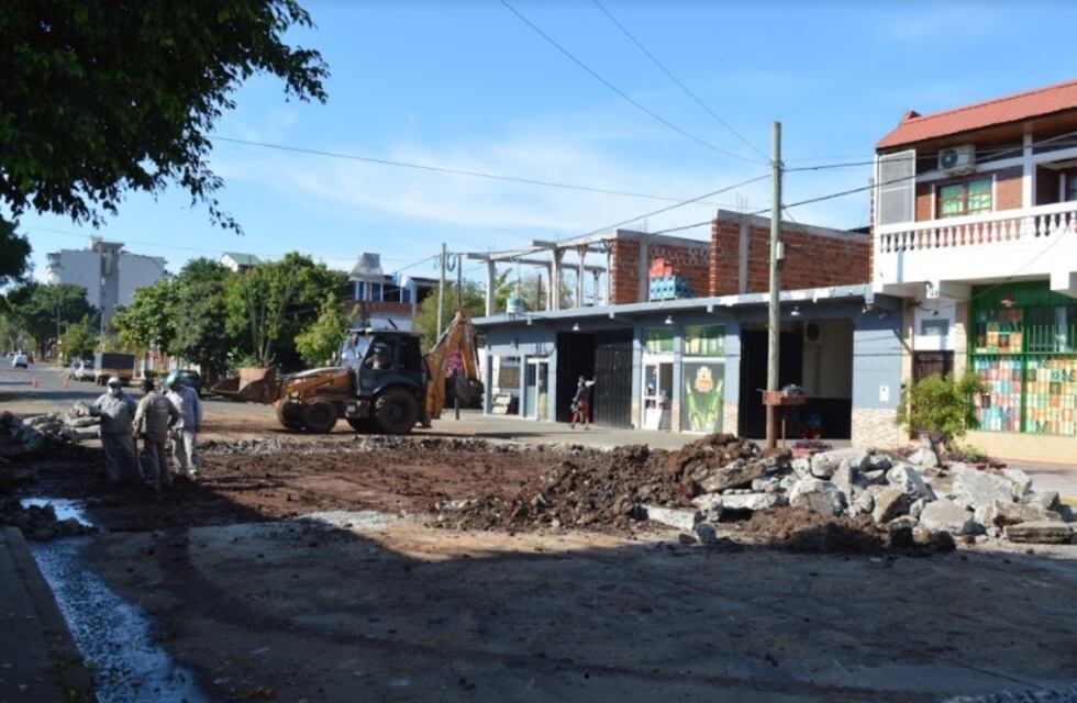 La avenida Maipú de la ciudad de Posadas se halla en obras