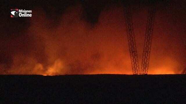 Incendios en Corrientes provocaron fallas de energía eléctrica en Misiones