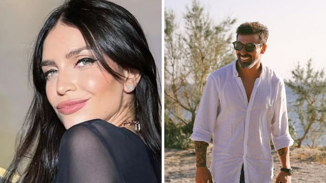 Pocho Lavezzi y una de las Nara, muy cerca en Ibiza.