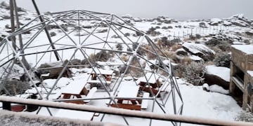 NIeve en el parador Giulio Cesare. (Gentileza @AmoCba)