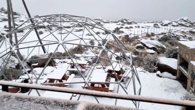 NIeve en el parador Giulio Cesare. (Gentileza @AmoCba)
