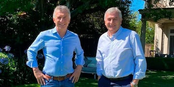 Gerardo Morales junto a Mauricio Macri. (Twitter @mauriciomacri)