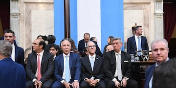 De izquierda a derecha, los jueces de la Corte Suprema de Justicia Manuel García Mansilla, Ricardo Lorenzetti, Carlos Rosenkrantz y Horacio Rosatti (Foto: Comunicación Senado)