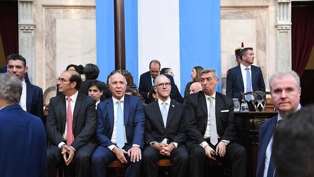 De izquierda a derecha, los jueces de la Corte Suprema de Justicia Manuel García Mansilla, Ricardo Lorenzetti, Carlos Rosenkrantz y Horacio Rosatti (Foto: Comunicación Senado)