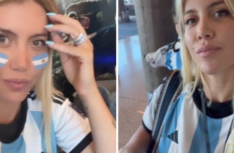 Wanda Nara posó desde Qatar con una camiseta de Argentina para alentar a la Selección: “Una promesa se cumple”
