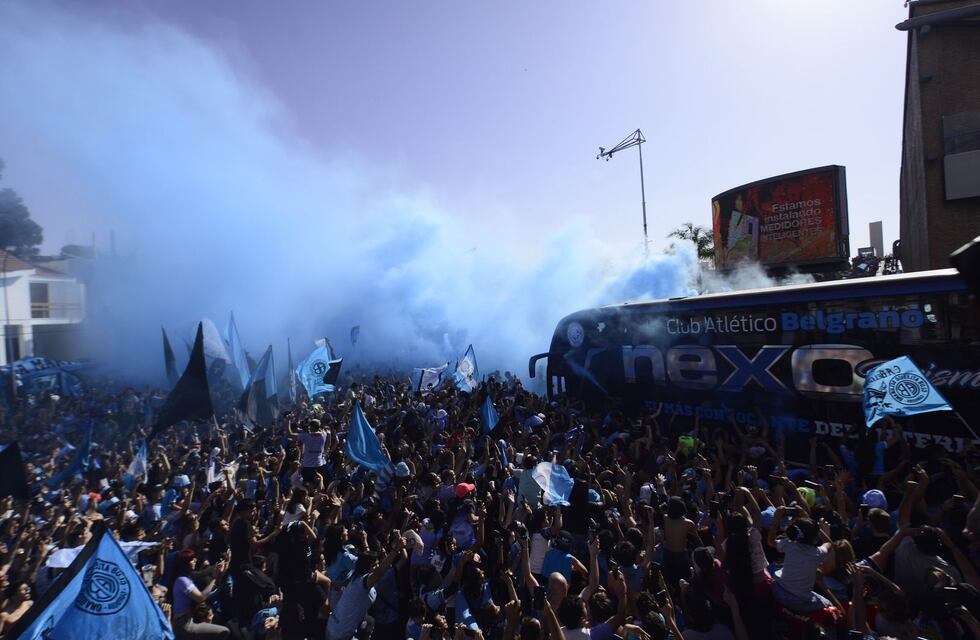 Más de 25 mil personas en el banderazo que hicieron los hinchas de Belgrano para el clásico con Talleres