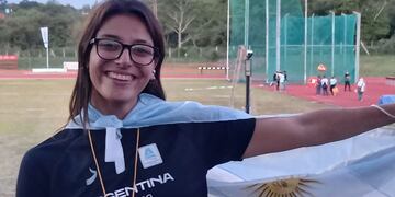Florencia Dupans, bronce sudamericano en lanzamiento de bala.