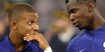 Kylian Mbappé y Paul Pogba, compañeros en la selección de Francia.