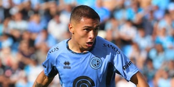 El "Chinito" Tomás Castro, un volante que puede quedarse en Belgrano (Prensa Belgrano).