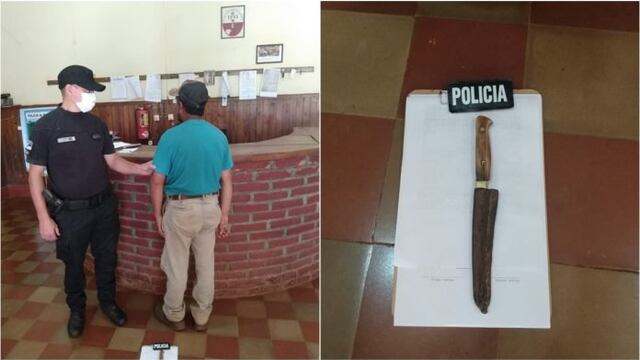 Atacó a su hija con un arma blanca en Concepción de la Sierra.