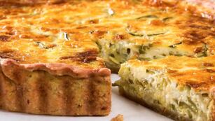 Tarta de puerro, una opción saludable.