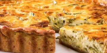 Tarta de puerro, una opción saludable.