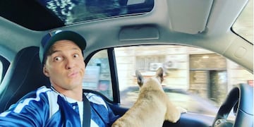 Pérez Algaba con uno de sus perros. (Instagram / fernandoperezalgaba)