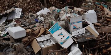 Basura nociva arrojada en el Basural de Villa Concepcion del Tío