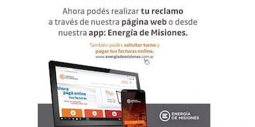 Habilitan reclamos electrónicos a Energía de Misiones en Puerto Iguazú.