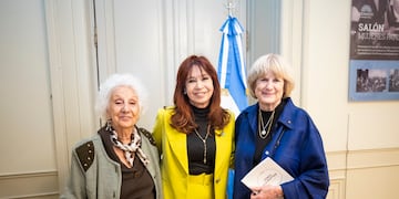 Estela de Carlotto, Cristina Kirchner y Mary-Claire King