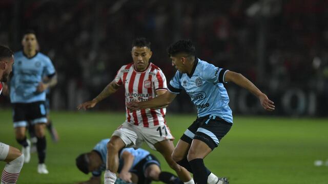 Maxi Comba estuvo cerca de abrir el marcador para Belgrano, al minuto de juego. (Facundo Luque / La Voz / Enviado especial a Tucumán)