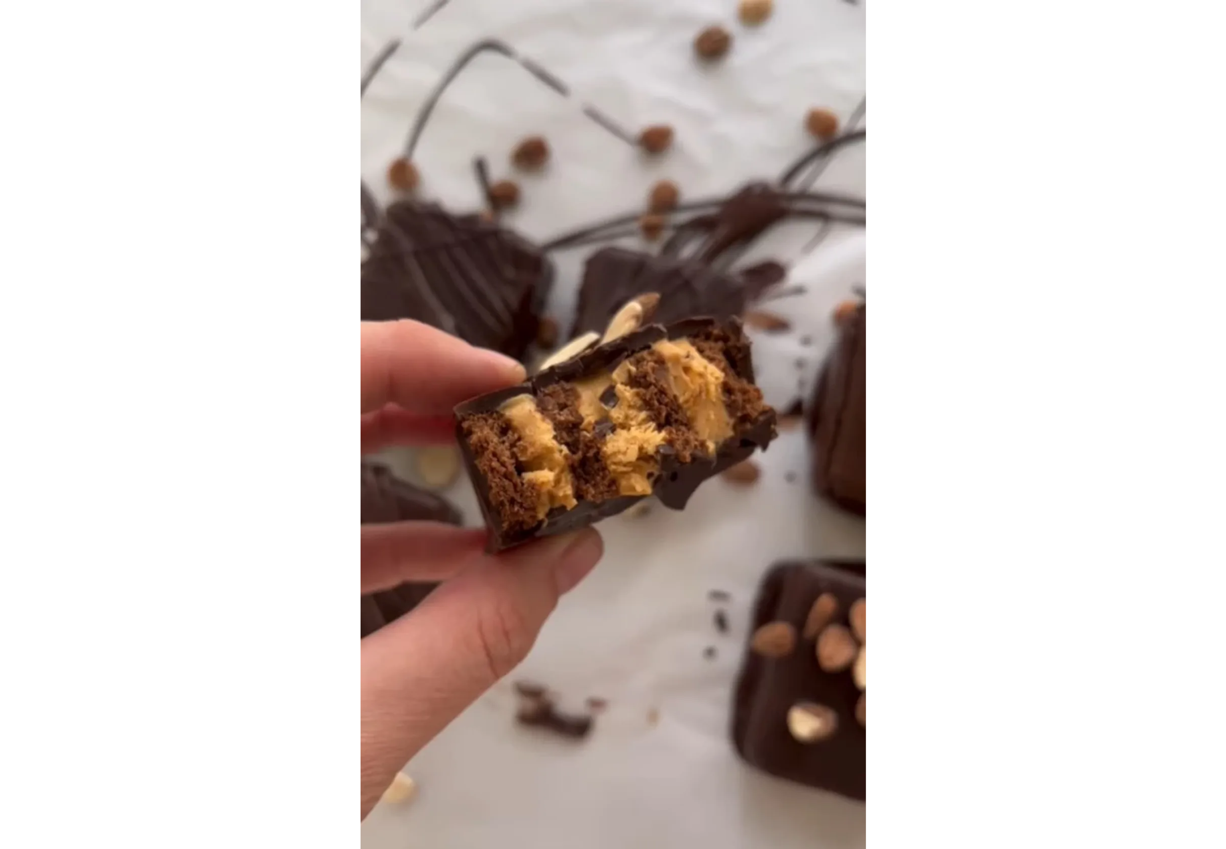 Así quedan los bombones de chocotorta.