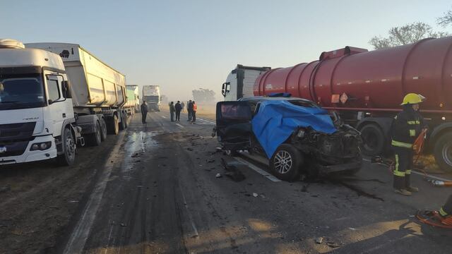 Choque en cadena en Tacural