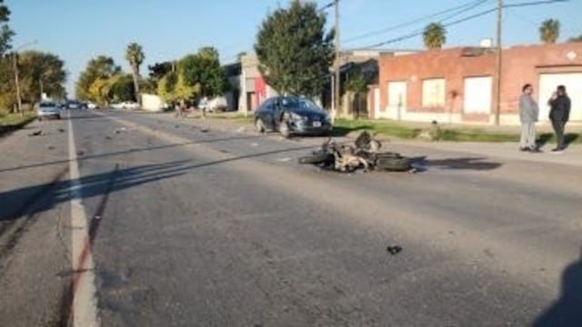 Murió un motociclista en un siniestro vial en Pérez
