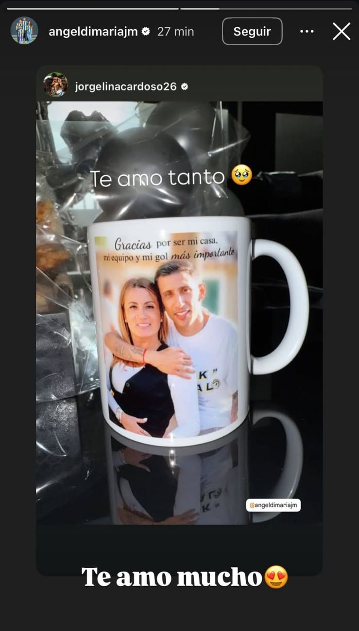 El posteo de Jorgelina Cardoso por el aniversario de casados con Ángel Di María