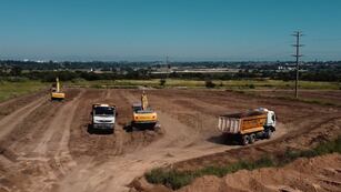 La construcción del Infinito Race Track, el nuevo circuito que será la sede del MXGP Argentina YPF. (Foto: Prensa)