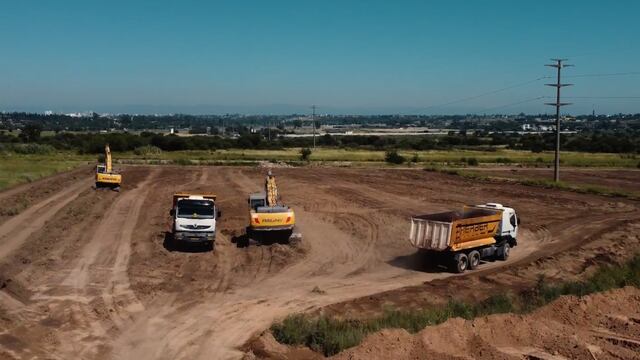 La construcción del Infinito Race Track, el nuevo circuito que será la sede del MXGP Argentina YPF. (Foto: Prensa)