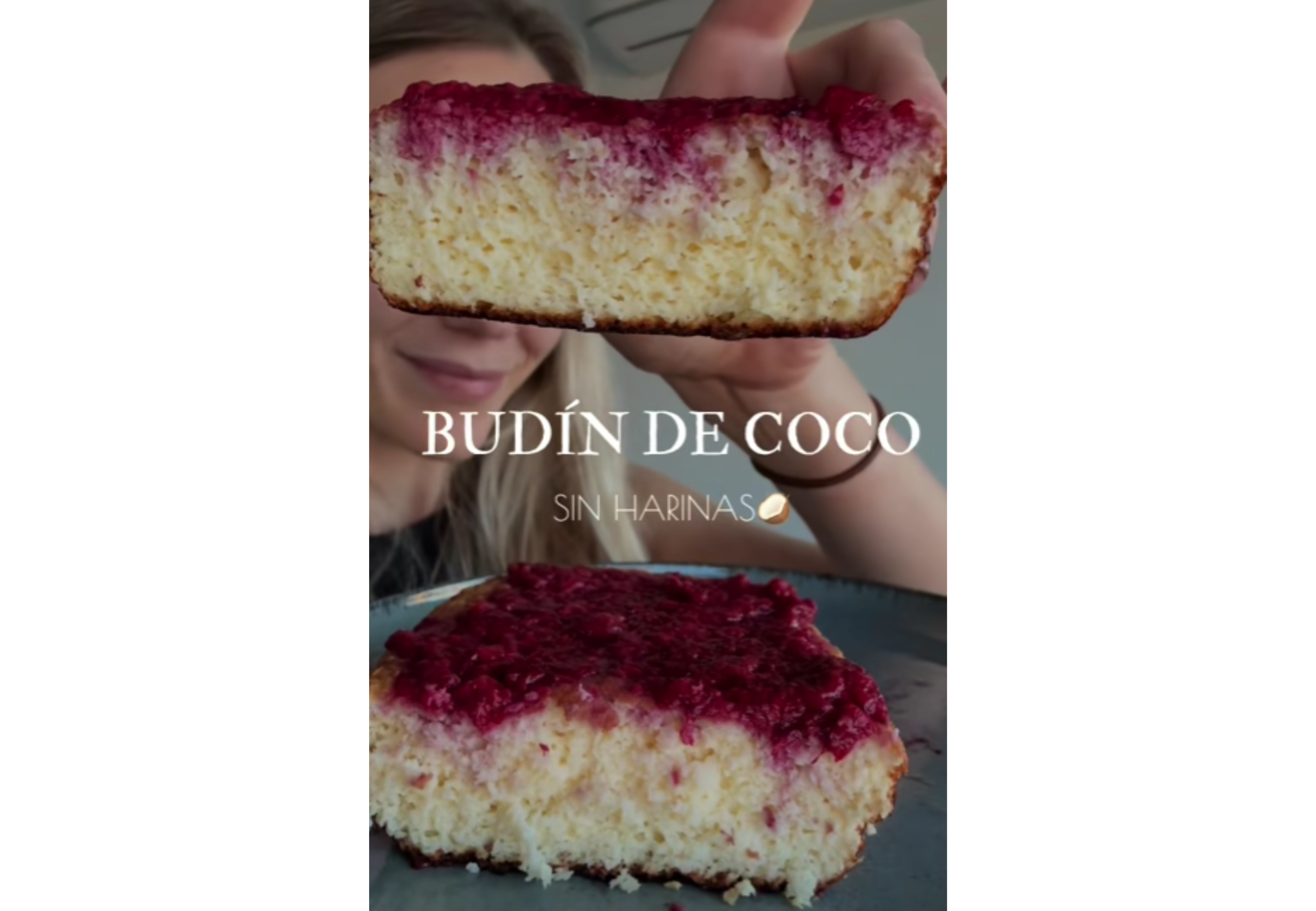 Así queda el budín de coco.