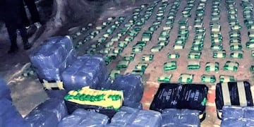 El cargamento ilegal de hojas de coca que llevaban los periqueños aprehendidos en Santigo del Estero.