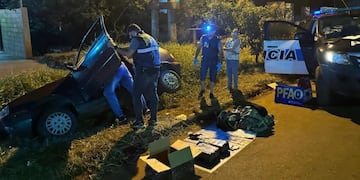 Incautan marihuana fraccionada tras una persecución policial en Puerto Iguazú.