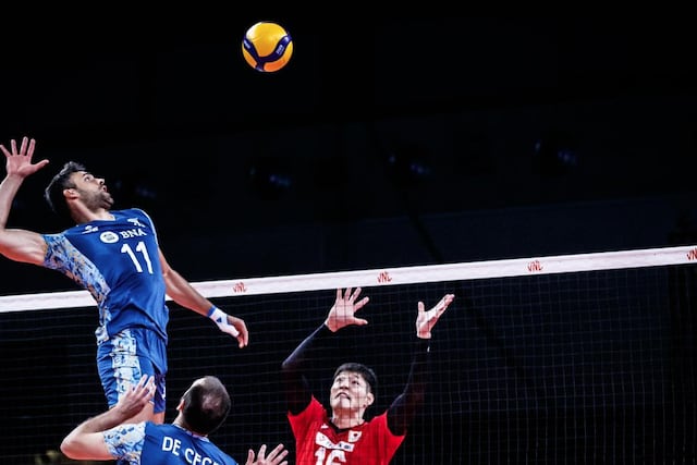 El seleccionado argentino masculino de vóleibol venció a Japón 3 a 1en la Liga de Naciones (VNL).