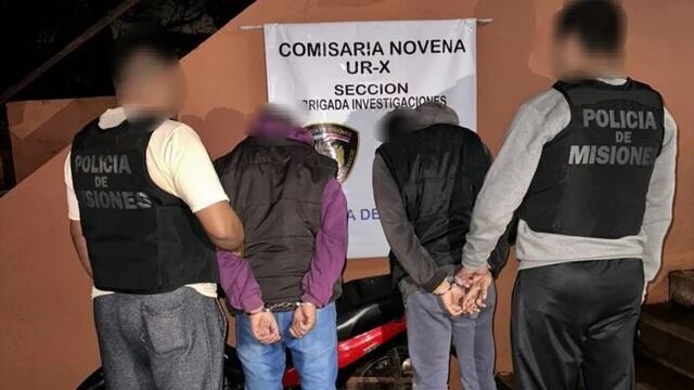Posadas: detienen a presuntos motochorros que se dedicaban al robo de celulares.