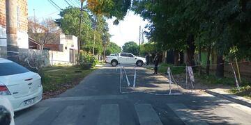 El lugar en donde asesinaron al policía retirado.